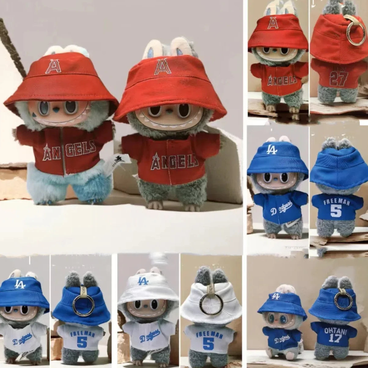Ropa de muñeca Labubu de 15/17 cm, ropa de béisbol para fiesta, número 17, accesorios para muñecas DIY para niños, regalo