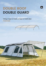 MOBI GARDEN Camping LS4 Tunnel Tent Living Shell Tent Large Blow Tent Invite Space Two Bedrooms - Lootquake