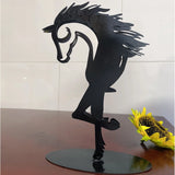 Kiss-Horse Sculpture Modern Statue Rustic Metal Art Men Gift Horse Decor Simple And Classic Design Ornaments