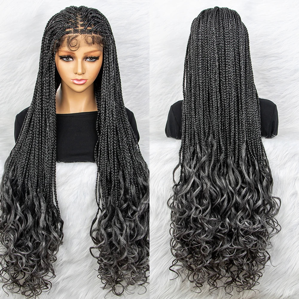 Bohemian Box Braids with Curly Ends | Pre-looped Crochet Hair