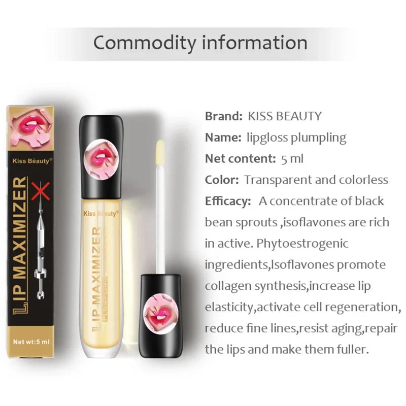 Brillant à lèvres transparent, huile repulpante, hydratante, réparatrice, réduit les ridules, éclaircit, sublime, sérum pour les lèvres, cosmétique