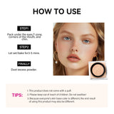 Polvos sueltos para hornear y fijar, de larga duración, control de grasa, rostro natural, mate, resistente al agua, iluminador, polvos sueltos, maquillaje, cosméticos