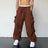 Harajuku Oversized Cargo Parachute Pants Men Streetwear Vintage Y2k Hip Hop Wide Leg Joggers Baggy Casual Sweatpants Techwear - Lootquake