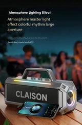 Enceinte Bluetooth sans fil haute puissance 300 W, portable, étanche IPX6, idéale pour les fêtes en extérieur.