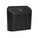 Car Trash Can Door Side Hanging Storage Bucket Lid Mini Box Bin Auto Dust Interior Rubbish Bag Garbage Accessories Push Dustbin