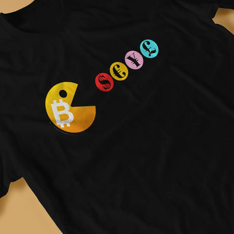 Cryptocurrency Newest TShirt for Men Bitcoin VS Fiat Round Collar Polyester T Shirt Hip Hop Birthday Gifts OutdoorWear - Lootquake