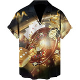 Men's 2024 Casual 3D Shirts Playing Card Printed Fun Shirts Street men's Summer Short Sleeved Clothing Men's Outdoor Clothing - Lootquake