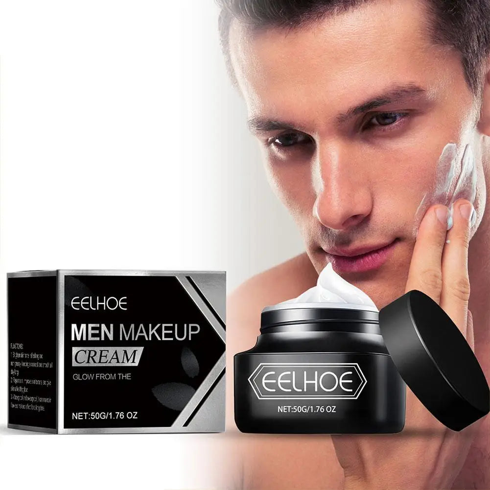 Men's BB Cream Full Coverage Facial Concealer Long Lasting Makeup Foundation Waterproof BB Liquid Foundation Cosmetics for Men