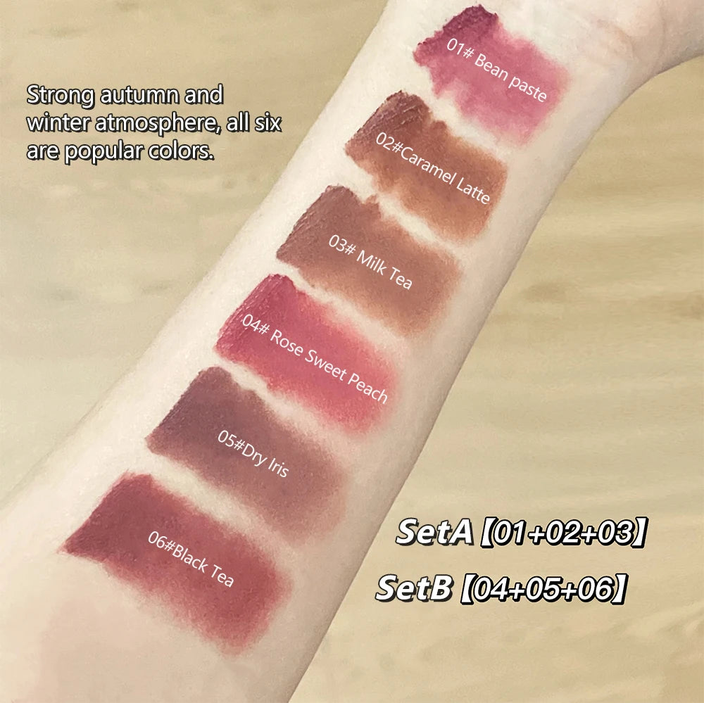 New Lovely Matte Liquid Lipstick Velvet Nude Red Lip Gloss Long Lasting Non-stick Cup Lip Mud Tint Cream Beauty Makeup Cosmetics