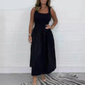 Spring Summer Sleeveless Tank T-shirt Dress Women Sexy U Neck Loose A-Line Long Dress Casual Solid Comforty Simple Party Dresses - Lootquake