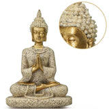 Estatua de Buda en miniatura, arenisca natural, Feng Shui, Tailandia, escultura de Buda, figura hindú, adorno decorativo para el hogar.