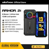 Rugged Phone  Ulefone Armor 21 16GB RAM 256GB ROM Smartphone Android 13 G99 moblie phone 64MP 9600mAh Global