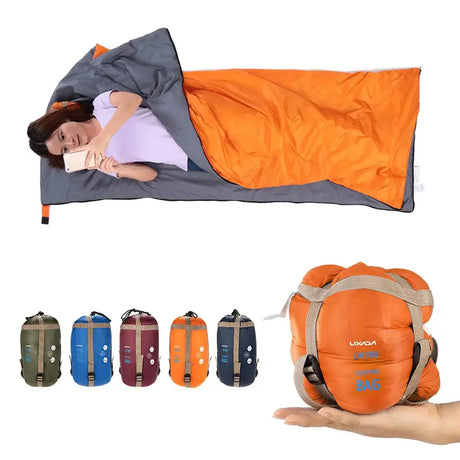 Lixada 190 * 75cm Outdoor Portable Envelope Sleeping Bag Camping Travel Hiking Multifunction Ultra-light 680g Backpacking - Lootquake
