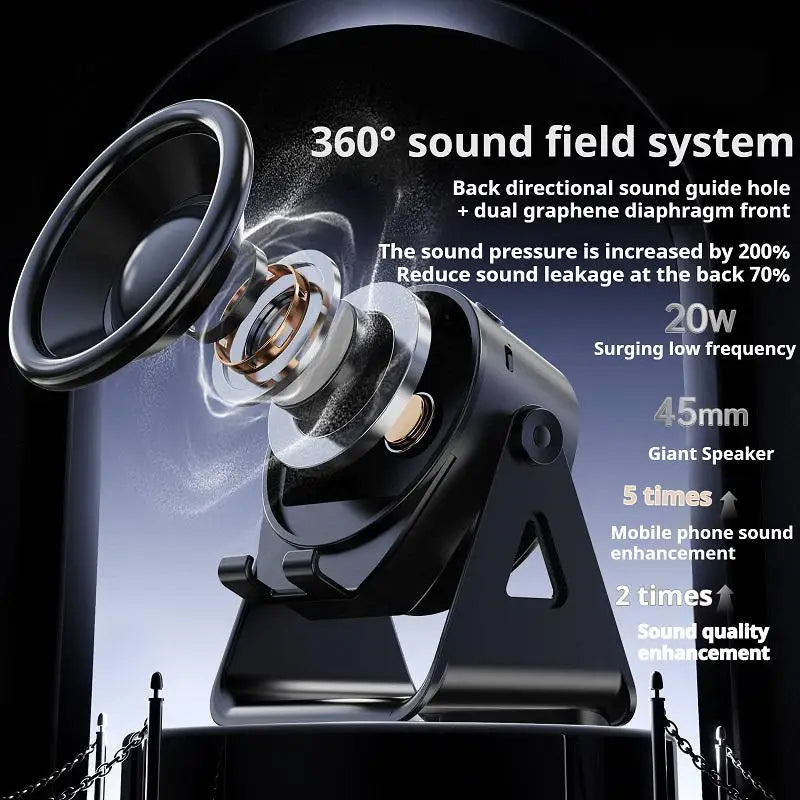 Bluetooth Speaker Adjustable Desktop Lazy Tablet Bracket Support Portable Wireless Speaker Phone Holder Stand with RGB Light