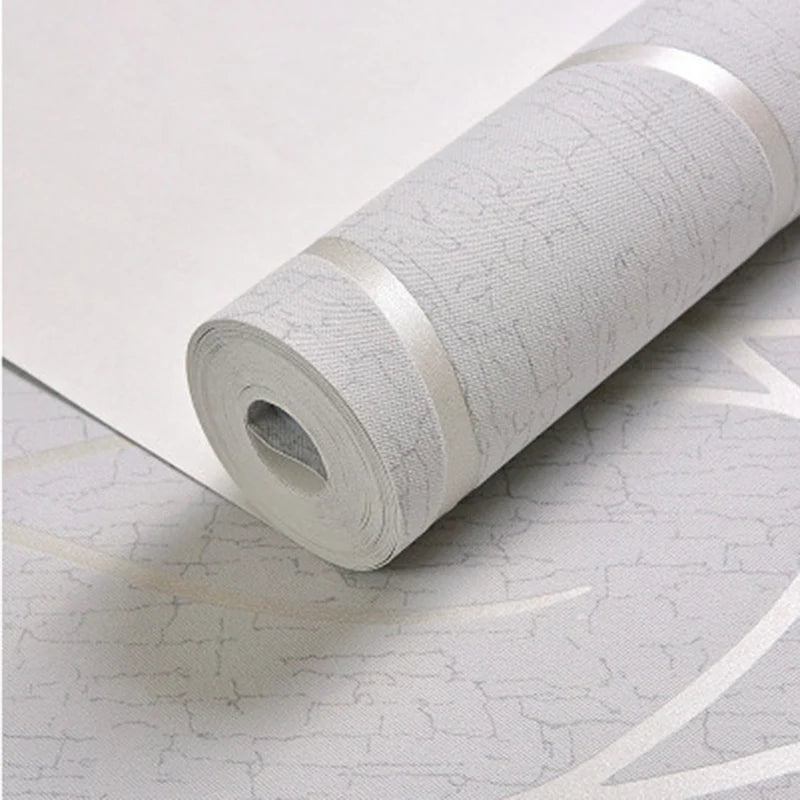 Papier peint décoratif pour chambre à coucher, 53 cm, autocollants muraux épais, rayures courbes, résistant à l'humidité, non tissé, style européen moderne
