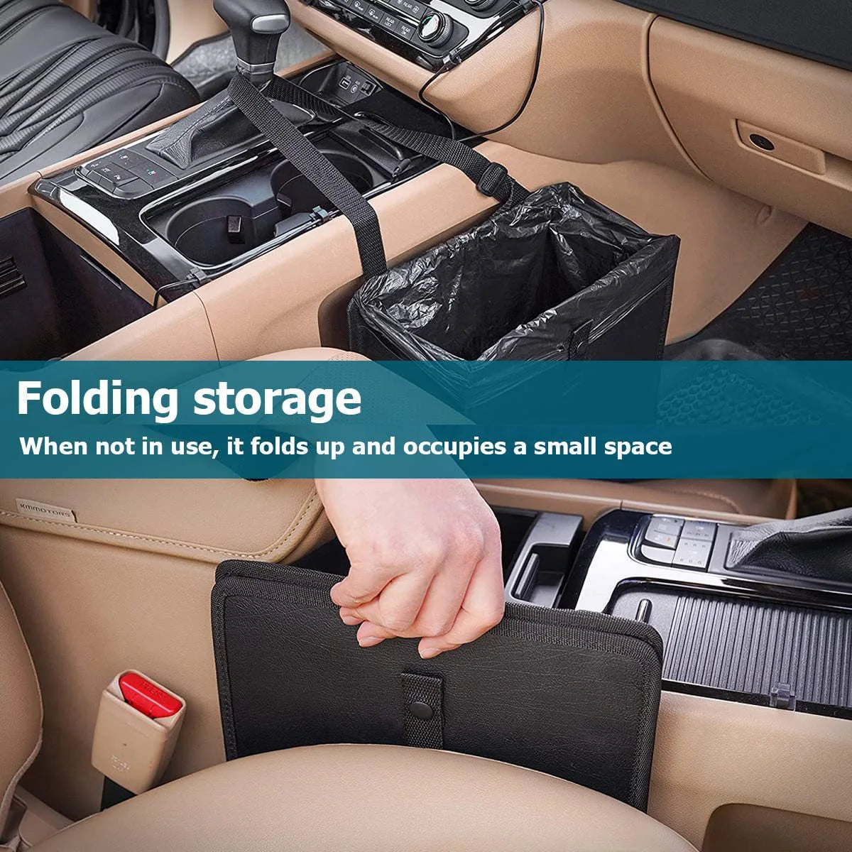 Hanging Car Trash ，Portable Storage Bag， Can Waterproof Car Trash Durable  Garbage Bin Organizer for Vehicles, Fit for All Cars