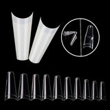 500Pcs False Nail Art Tips French Natural Transparent Coffin False Nails Tips Acrylic Uv Gel Nail Polish Manicure