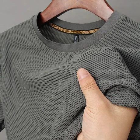 High-End 2023 Luxury Brand Men's T-Shirts Ice Silk with Breathable Mesh for Summer Designer Harajuku  Fashion T-Shirt for Men - Lootquake