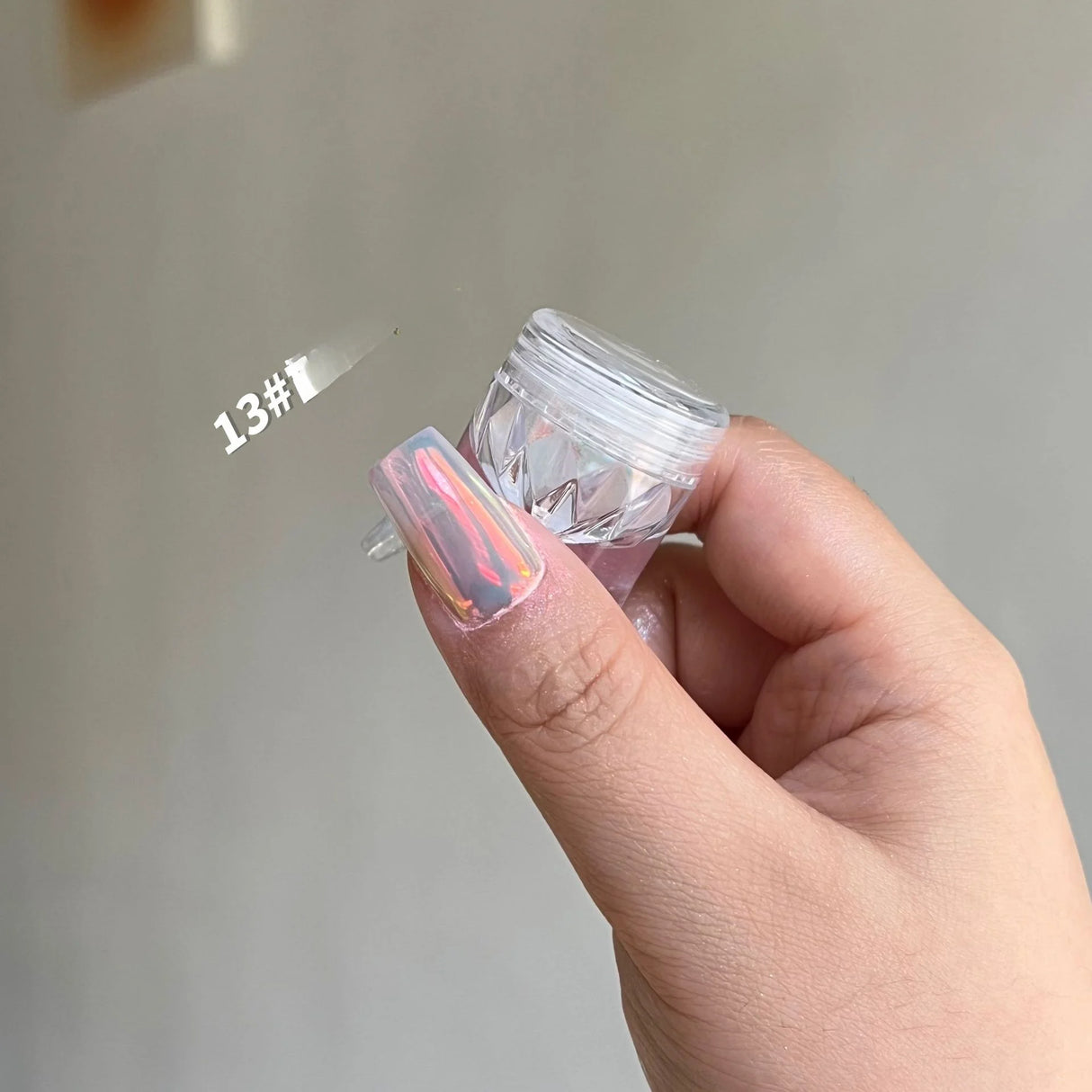 Moonlight Mirror Nails Powder Pearl White Nails Glitter Aurora Shining Pigment Chrome Dust Nail Art Supplies Decoration