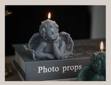 Vela perfumada con forma de ángel para decoración de habitación, estilo nórdico, que alivia la fatiga y crea un ambiente festivo para bodas y cumpleaños.