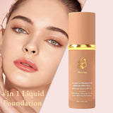 Fond de teint liquide 4 en 1 changeant de couleur, correcteur professionnel anti-cernes, hydratant et couvrant.