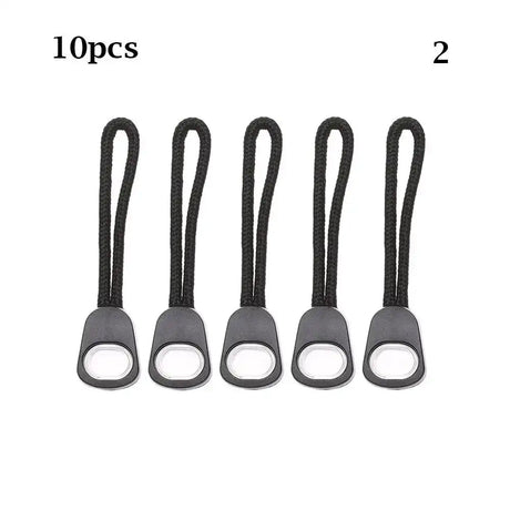 10Pcs Zipper Puller End Fit Rope Tag Fixer Zip Cord Tab Replacement Clip for Broken Buckle Travel Bag Suitcase Tent Backpack - Lootquake