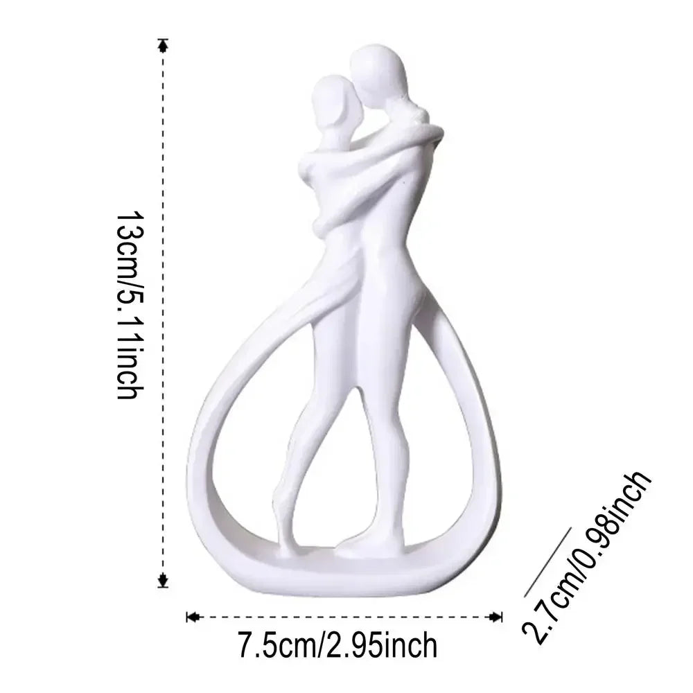 Escultura contemporánea "Abrazo": elegante pieza de arte abstracto para una elegante sala de estar y decoración del hogar.