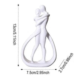 Escultura contemporánea "Abrazo": elegante pieza de arte abstracto para una elegante sala de estar y decoración del hogar.