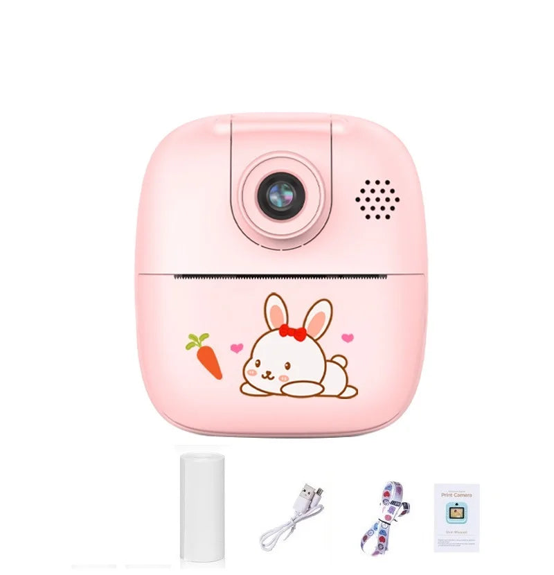 Kids Instant Print Camera Thermal Printed Camera Children Digital Camera Video Toy Birthday Gift 32G Memory Card
