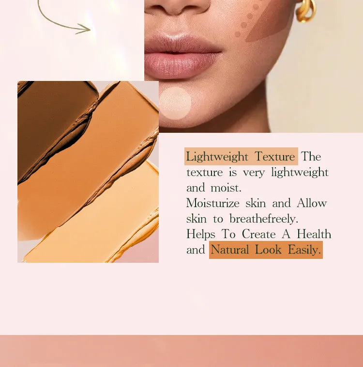 Concealer Foundation Make-up Stick Oil Control Natural Isolation Bb Cream Moisturizing Long-term Liquid Foundation Cosmetics
