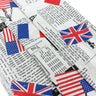 Tela estampada de periódico, tela acolchada de algodón y lino para costura DIY, mantel, cojín, mantel individual, bolsa de almacenamiento, materiales para manualidades