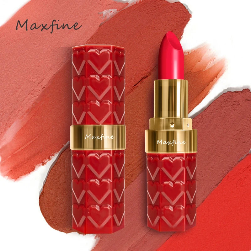 Matte Lipstick, 18-Color, Long-Lasting, Non-Stick Cup, Fade-Resistant, Velvety Texture, Luxurious Hydrating Lip Makeup For All-D