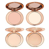 Natural Powder Setting Oil Control Puffs Waterproof Skin Brightening Foundation Compact for Soft Flawless Finish Honey Powder