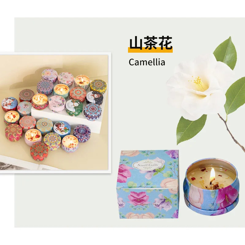 Bougie parfumée aux fleurs séchées, souvenir de mariage, parfum de fleur éternelle, bougie parfumée à l'huile essentielle de plante longue durée