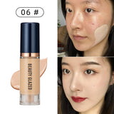 BEAUTY GLAZED 6 Color Liquid Foundation,Full Coverage, Long-Lasting, Waterproof, Natural Effect,Hydrating