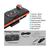 Altavoz Bluetooth para coche, manos libres, reproductor de música inalámbrico con clip para visera.