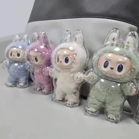V1 V2 Labubu Protective Cover Labubu Protector Case Sitting Party Transparent Protective Shell Dust Cover Doll Transparent Cover - Lootquake