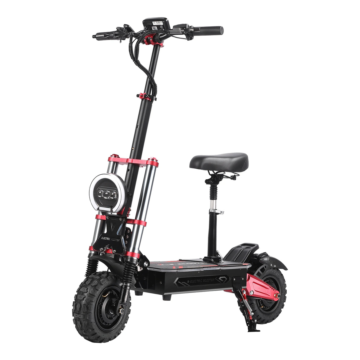 Patinete eléctrico Boyueda S5-11, motor de 6000 W, batería de 60 V y 38 Ah, control por aplicación de seguridad NDavid, neumáticos silenciosos