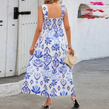 Summer Holiday Dress Women Casual Sleeveless A-Line Party Long Dress Boho Casual Sleeveless Party Dress 2024 - Lootquake