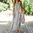 2025 Summer Linen Women Long Dress V-neck Sleeveless Elegant Dresses Female Fashion Casual Holiady Beach Clothes Ladies - Lootquake