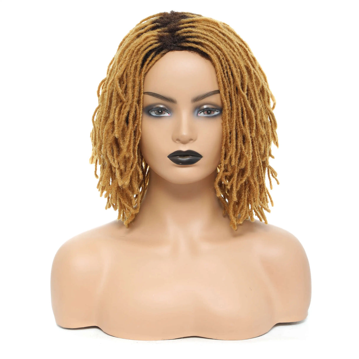 10" Braided Bob Wig | Afro Dreadlock Wig | Curly Ends | Synthetic Crochet Wig | Cosplay
