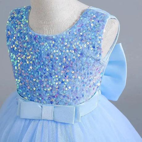 Teens Girls Bridesmaid Dresses For Wedding 5-14 Yrs Kids Sequin Birthday Party Long Dress Girls Evening Formal Pageant Vestidos - Lootquake
