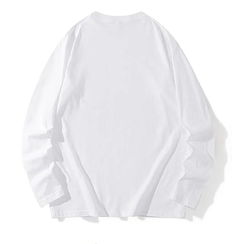 Men's Spring and Autumn New Long Sleeve T-shirt Simple and Fashionable Versatile Round Neck Underlay Top - Lootquake