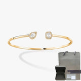 Pulsera de mujer en plata de ley S925, serie clásica MOVE/TWIN, pulsera de diamantes franceses, regalo navideño, joyería de alta calidad.