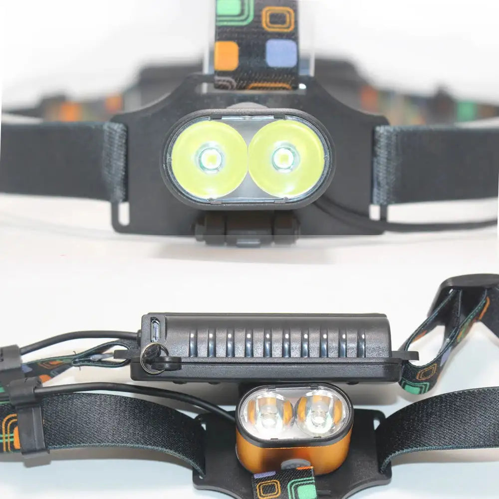 8000 lumen T6 Led lighting 2*T6 USB Hunting Headlamp Fishing Head light headlight Bike lights 3 Modes LED Headlight - Lootquake