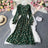 YuooMuoo Korean Fashion Cherry Print Women Dress 2025 New Spring Vintage Bandage Slim Waist Long Dress Elegant Party Vestidos - Lootquake