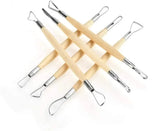 Double-Sided Clay Sculpting Tools Wooden Handle Clays Tool Pottery Sculpture for Ceramic Wax Pottery Carving Modeling Supplies