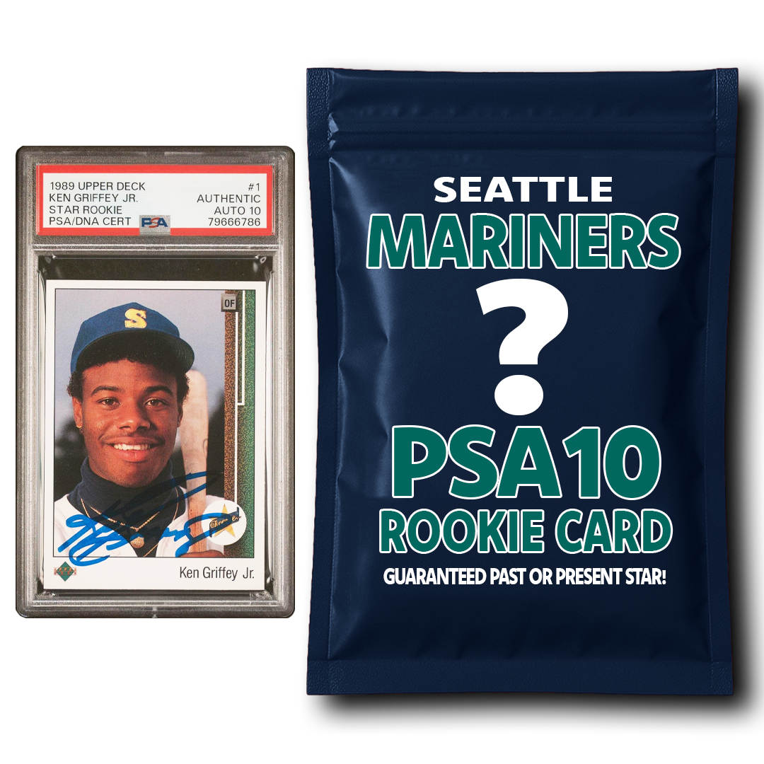 Paquete misterioso de tarjetas de novato graduadas de la PSA 10 de los Seattle Mariners