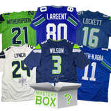 Autographed/Signed Seattle Football Jersey Mystery Box with PSA JSA or Beckett COA