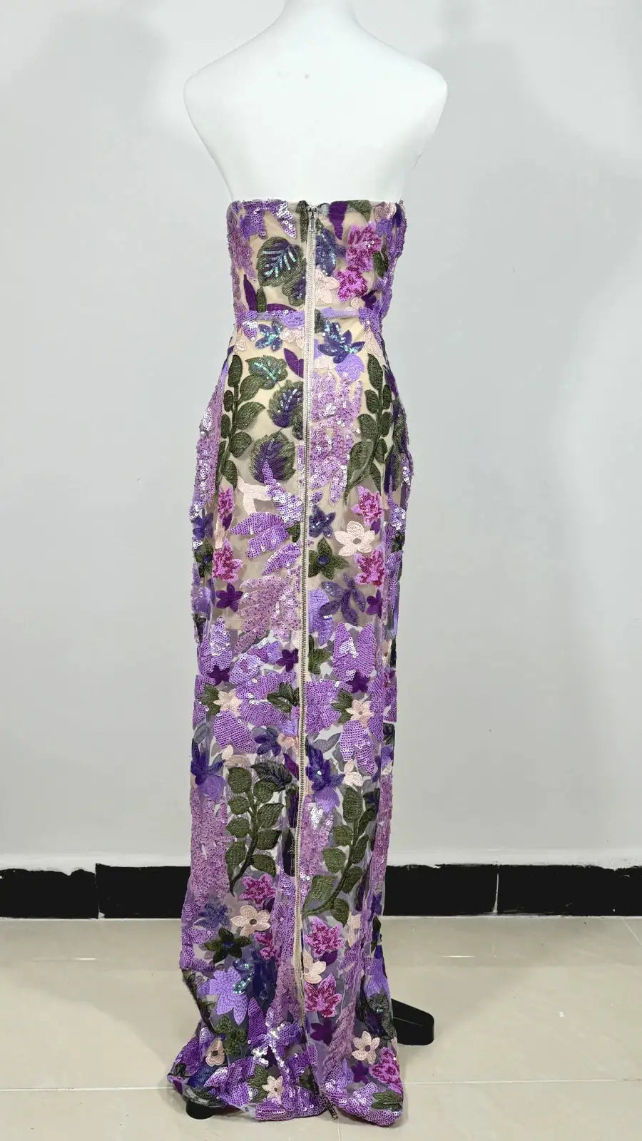 2025 Summer New Bra Heavy Industry Sequins Split Long Dress Women's Elegant Celebrity Club Party Evening Dress Wholesa - Lootquake